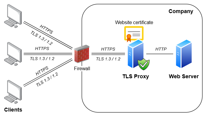 Reverse TLS Proxy