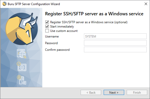 Configure Windows service