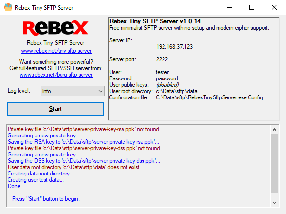 Tiny SFTP Server