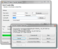 FTP batch transfer screenshot