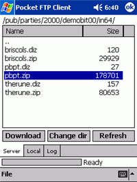 PocketPC Client Screenshot