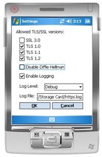 TLS/SSL setting page