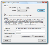 KeyGenerator - GUI SSH key generator screenshot