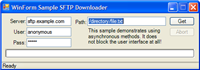 WinFormGet - GUI SFTP downloader screenshot