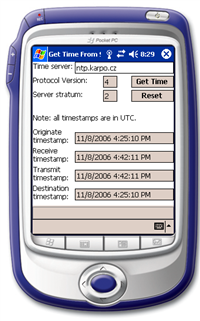 PocketPC - TimeGetter screenshot
