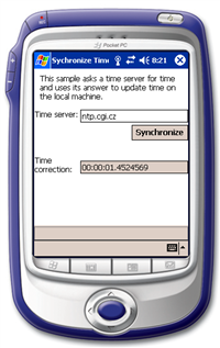 PocketPC - synchronize time screenshot
