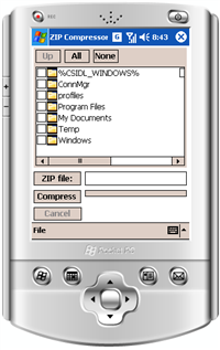 .NET CF ZIP compressor screenshot