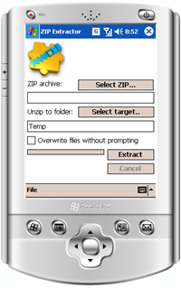 .NET CF ZIP extractor screenshot