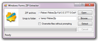 Windows Forms ZIP extractor (with 